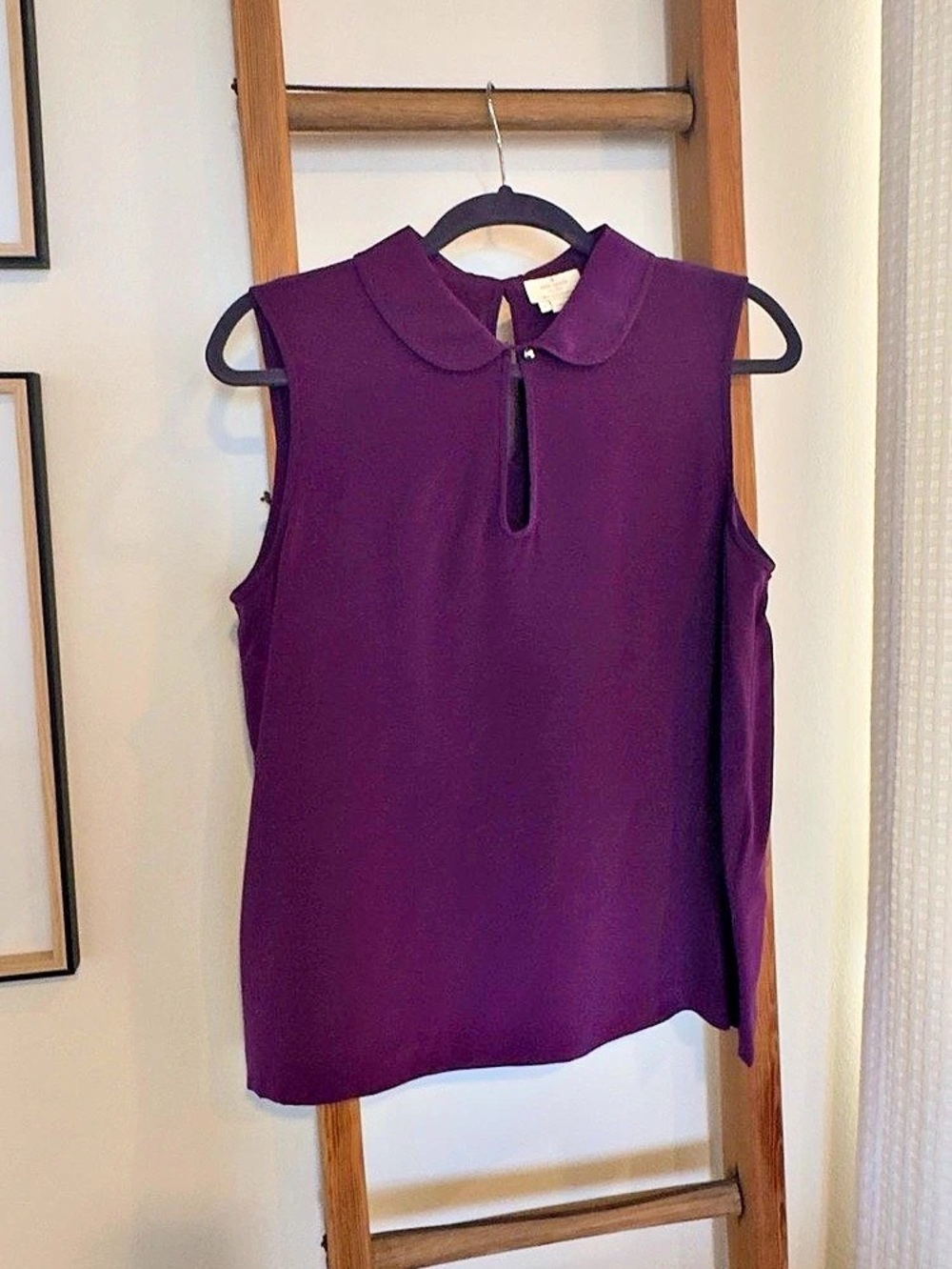 kate spade new york Sleeveless Collared Blouse Purple